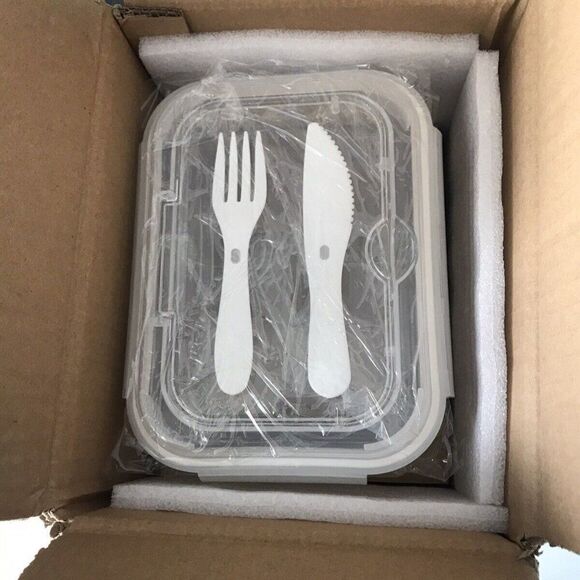 Prep Naturals Glass Meal Prep Containers 3 Pack Clear Cf139 - Picture 1 of 7